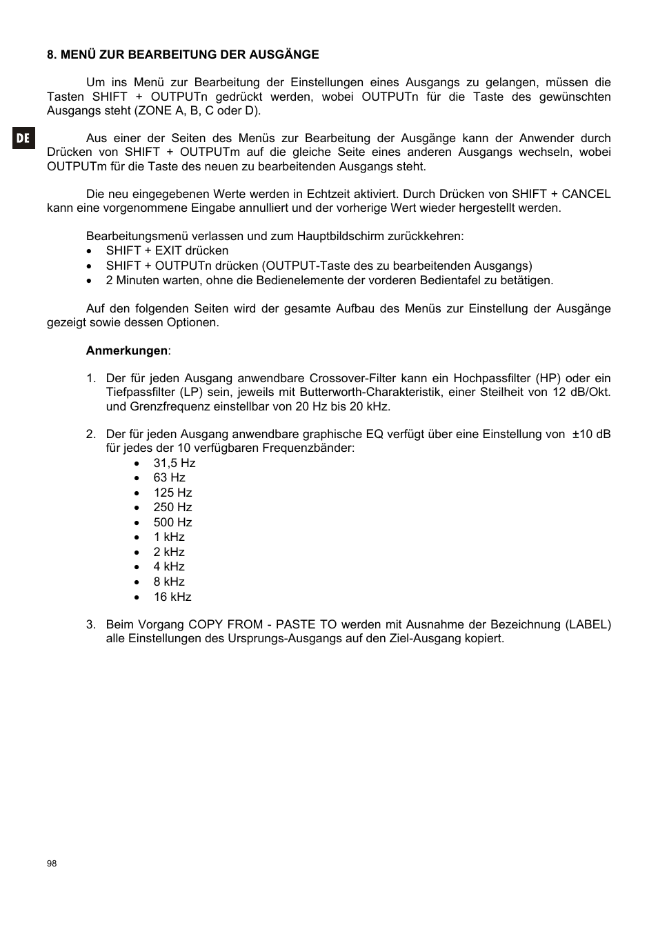 Ecler DAM514 User Manual | Page 98 / 110