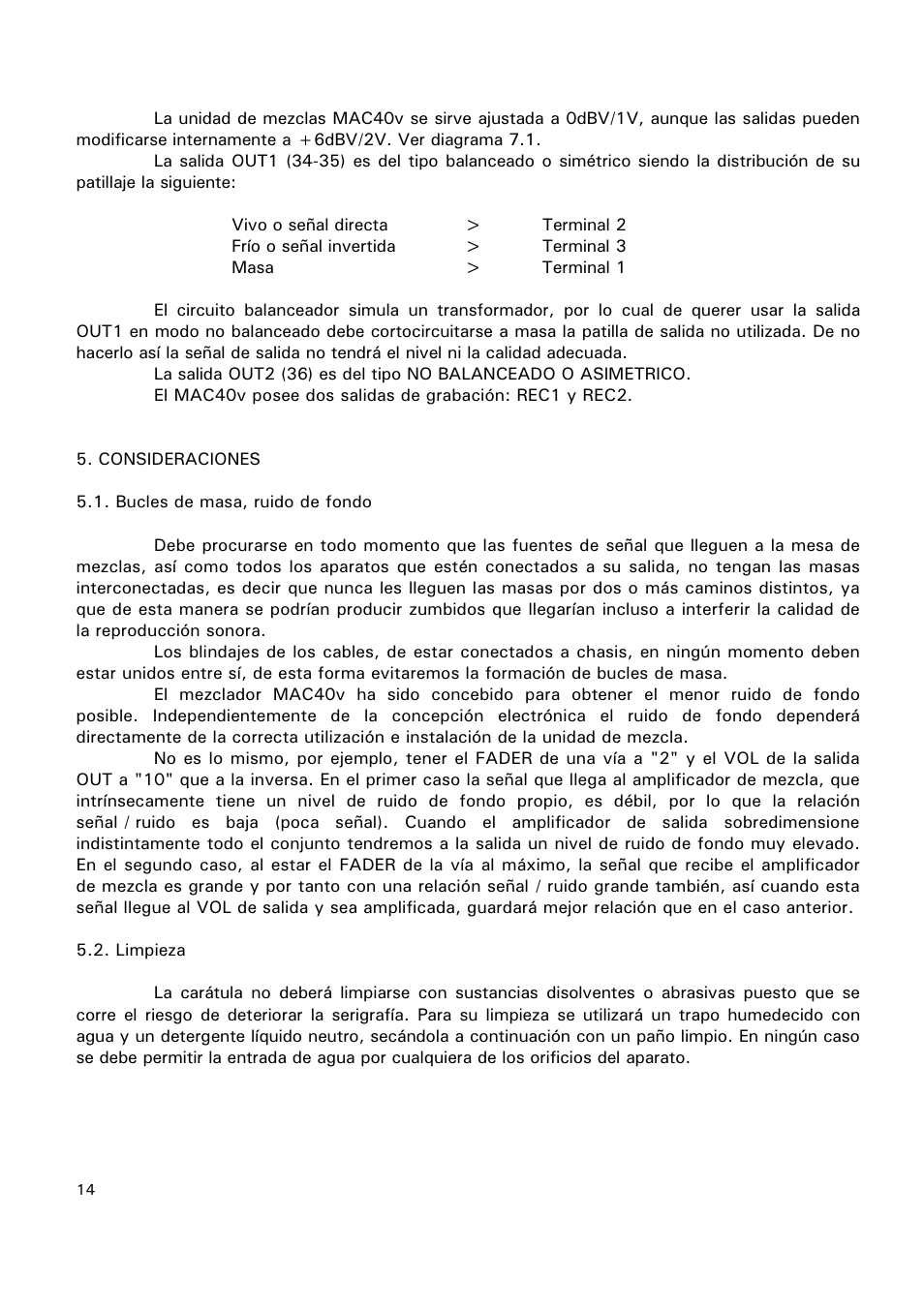 Ecler MAC40v User Manual | Page 14 / 34