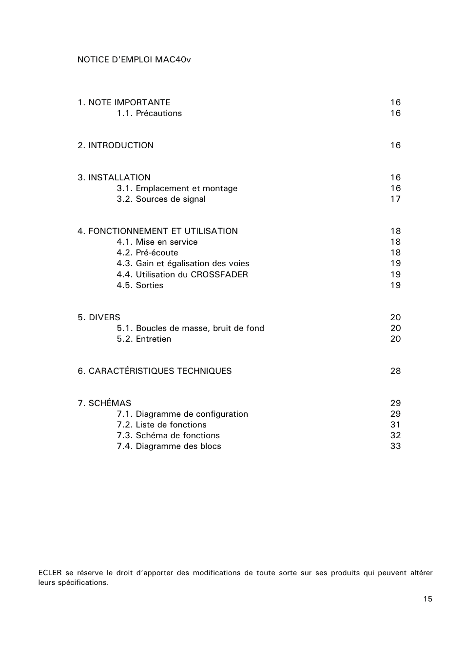 Ecler MAC40v User Manual | Page 15 / 34