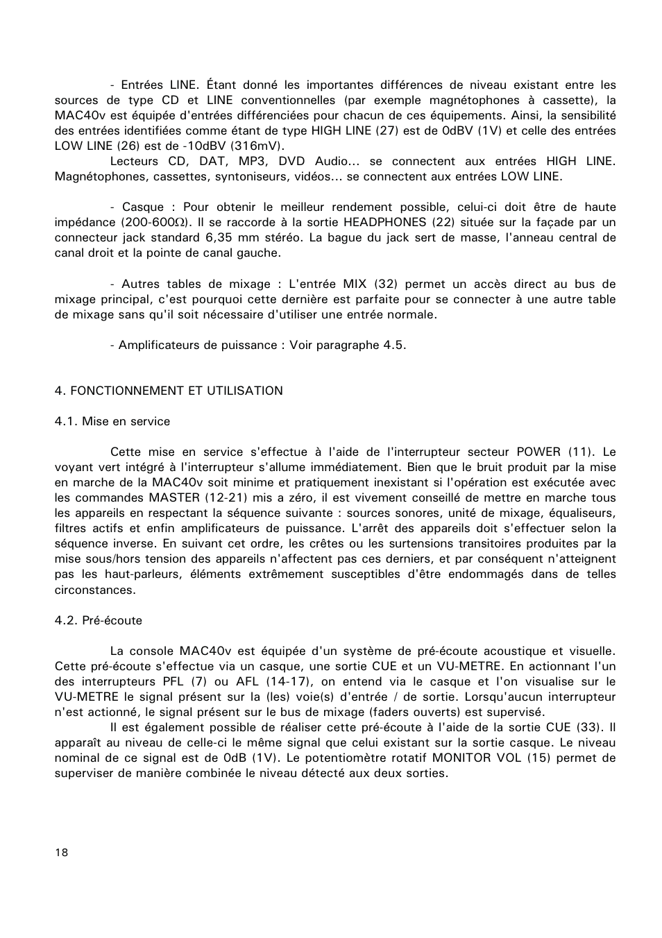 Ecler MAC40v User Manual | Page 18 / 34