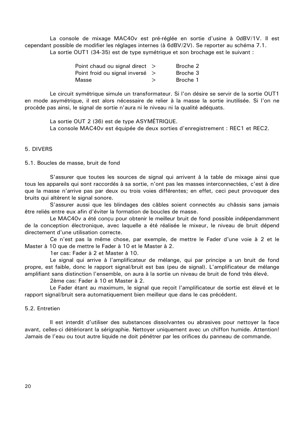 Ecler MAC40v User Manual | Page 20 / 34