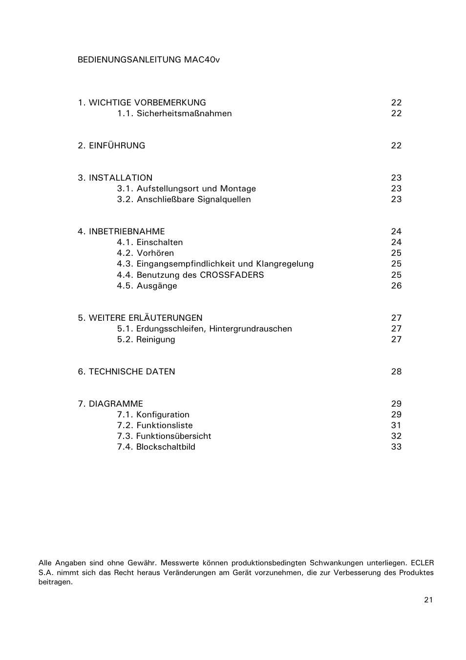 Ecler MAC40v User Manual | Page 21 / 34