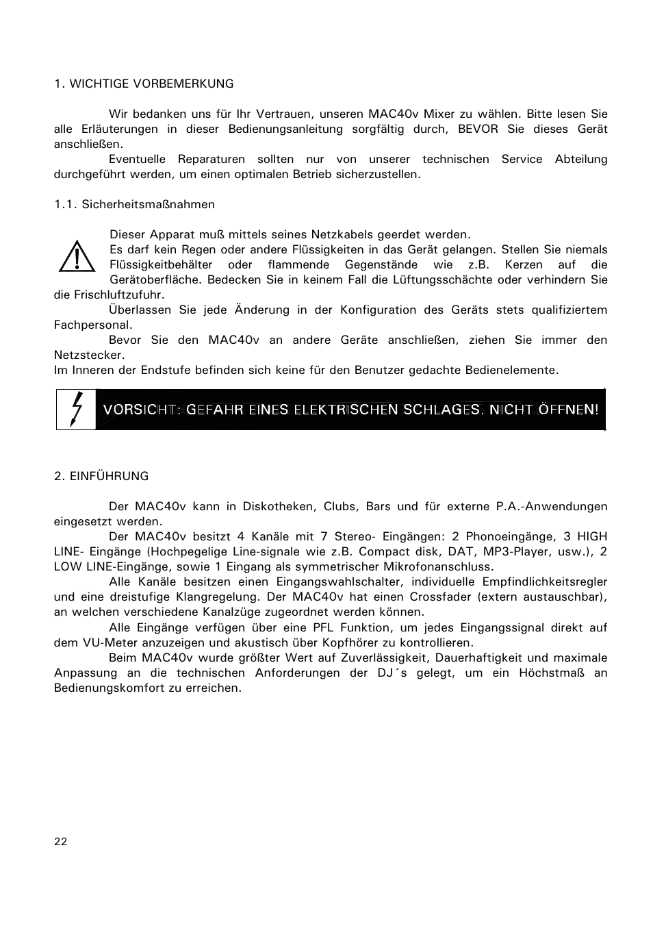 Ecler MAC40v User Manual | Page 22 / 34