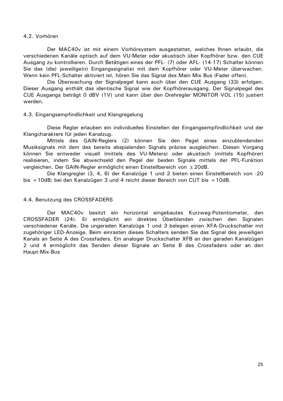 Ecler MAC40v User Manual | Page 25 / 34