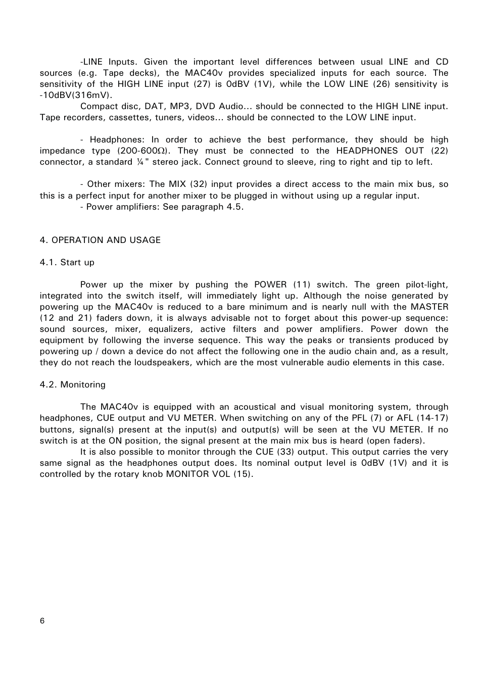 Ecler MAC40v User Manual | Page 6 / 34