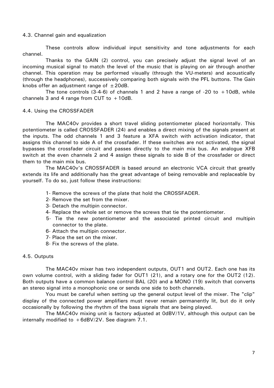 Ecler MAC40v User Manual | Page 7 / 34