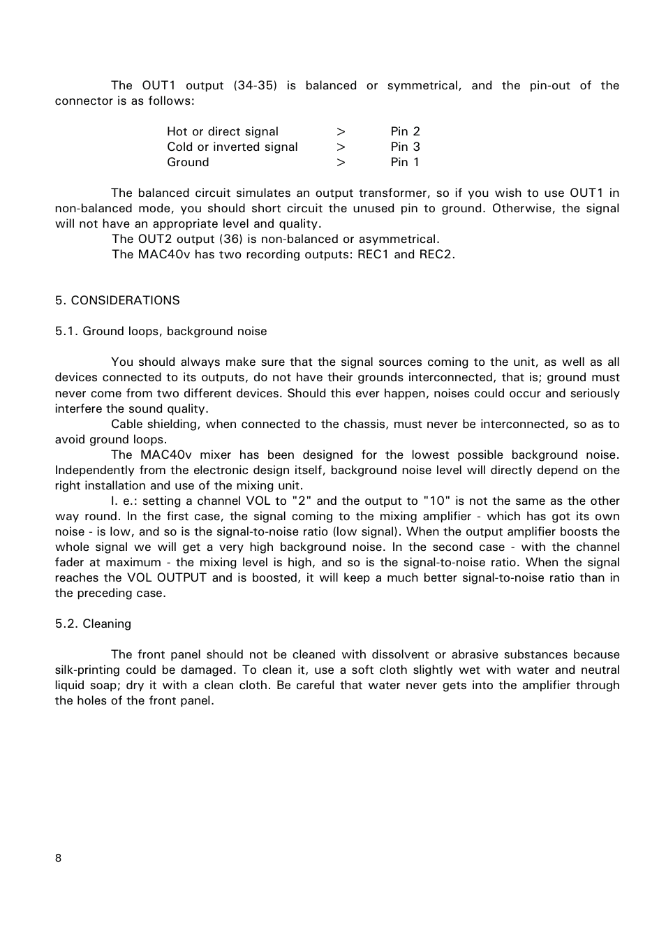 Ecler MAC40v User Manual | Page 8 / 34