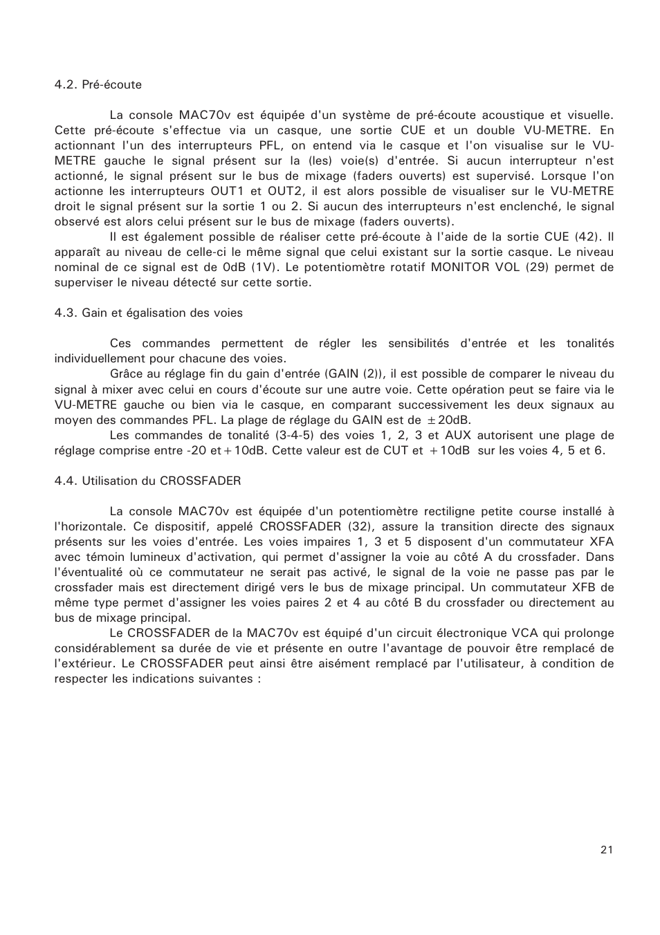 Ecler MAC70v User Manual | Page 21 / 38