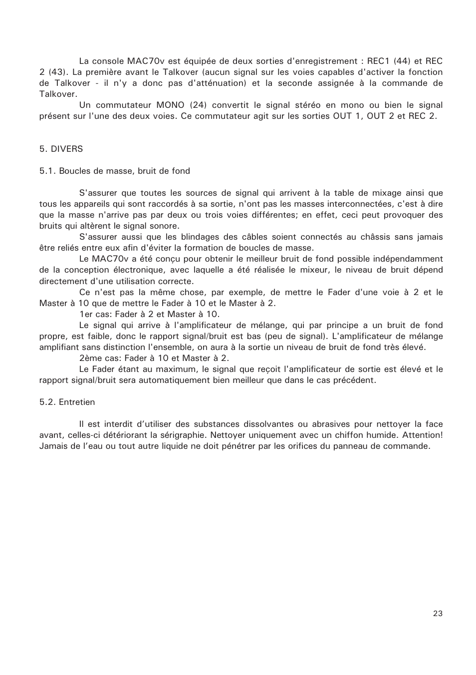 Ecler MAC70v User Manual | Page 23 / 38