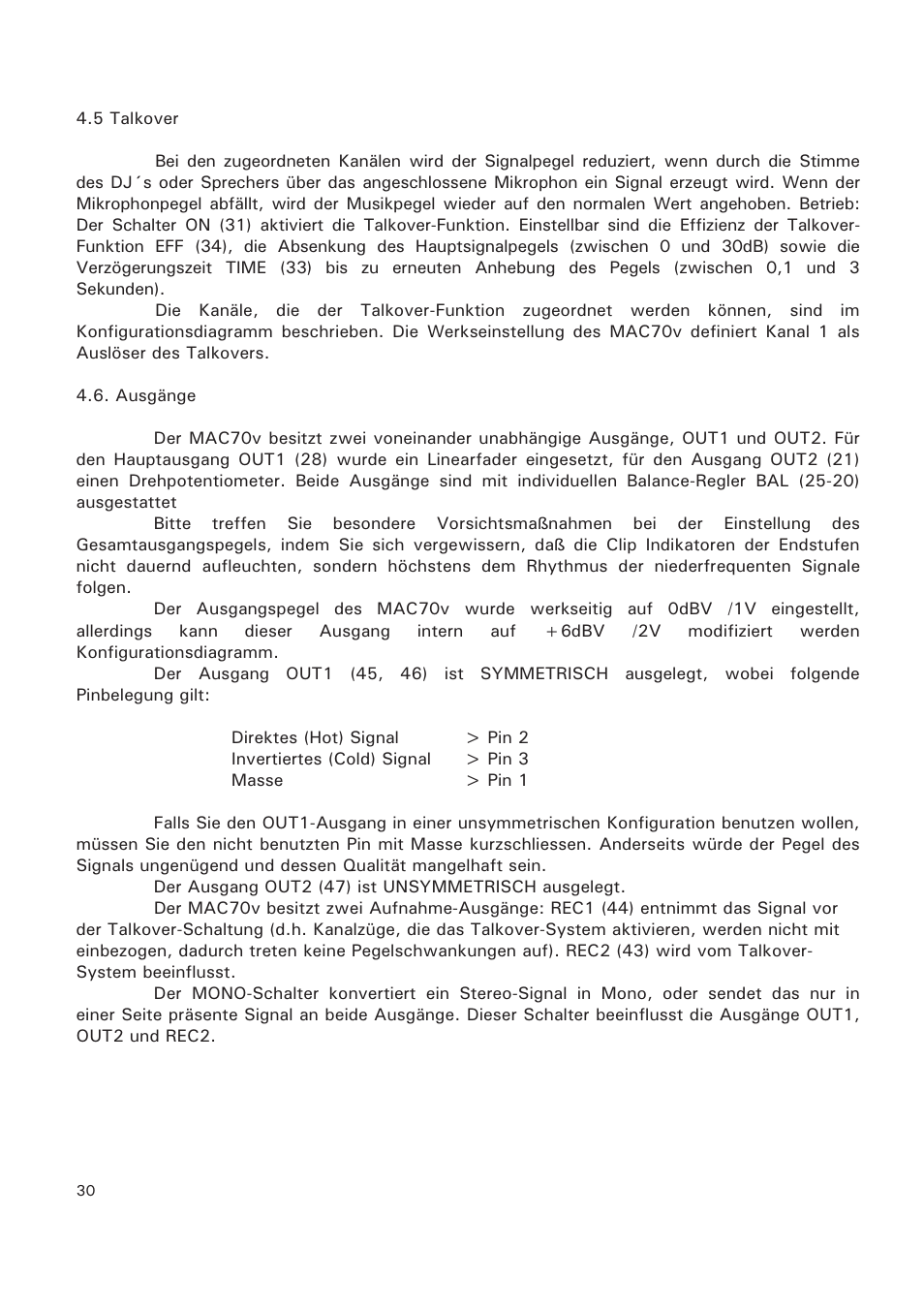 Ecler MAC70v User Manual | Page 30 / 38