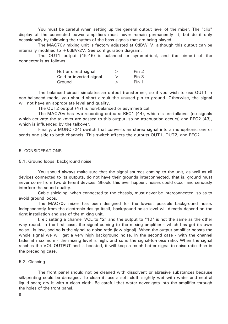 Ecler MAC70v User Manual | Page 8 / 38