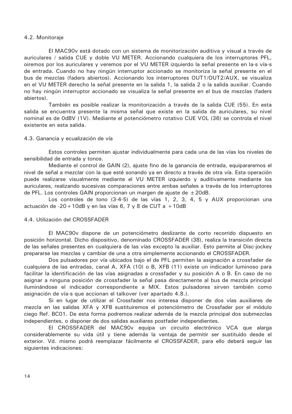 Ecler MAC90v User Manual | Page 14 / 42