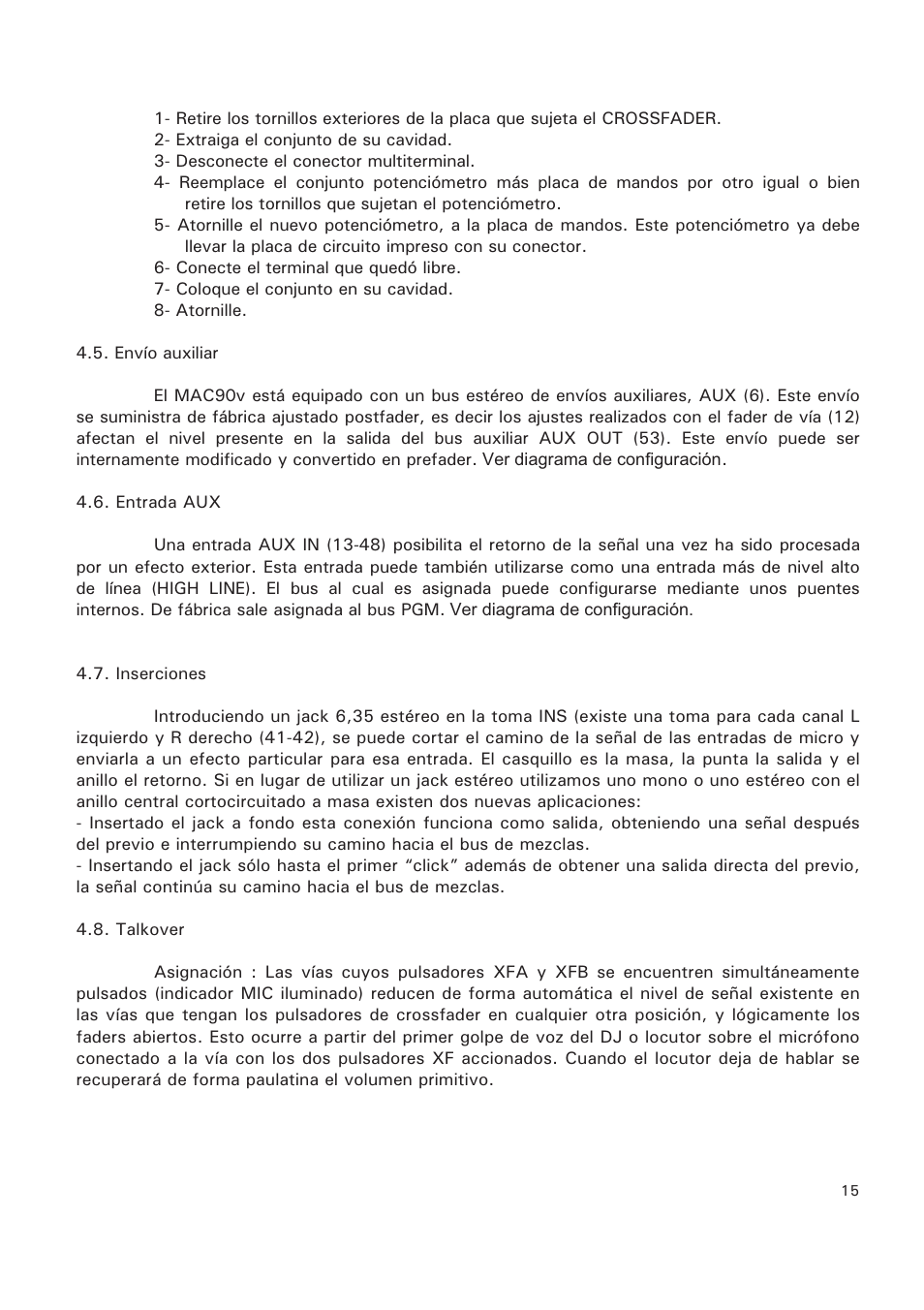 Ecler MAC90v User Manual | Page 15 / 42