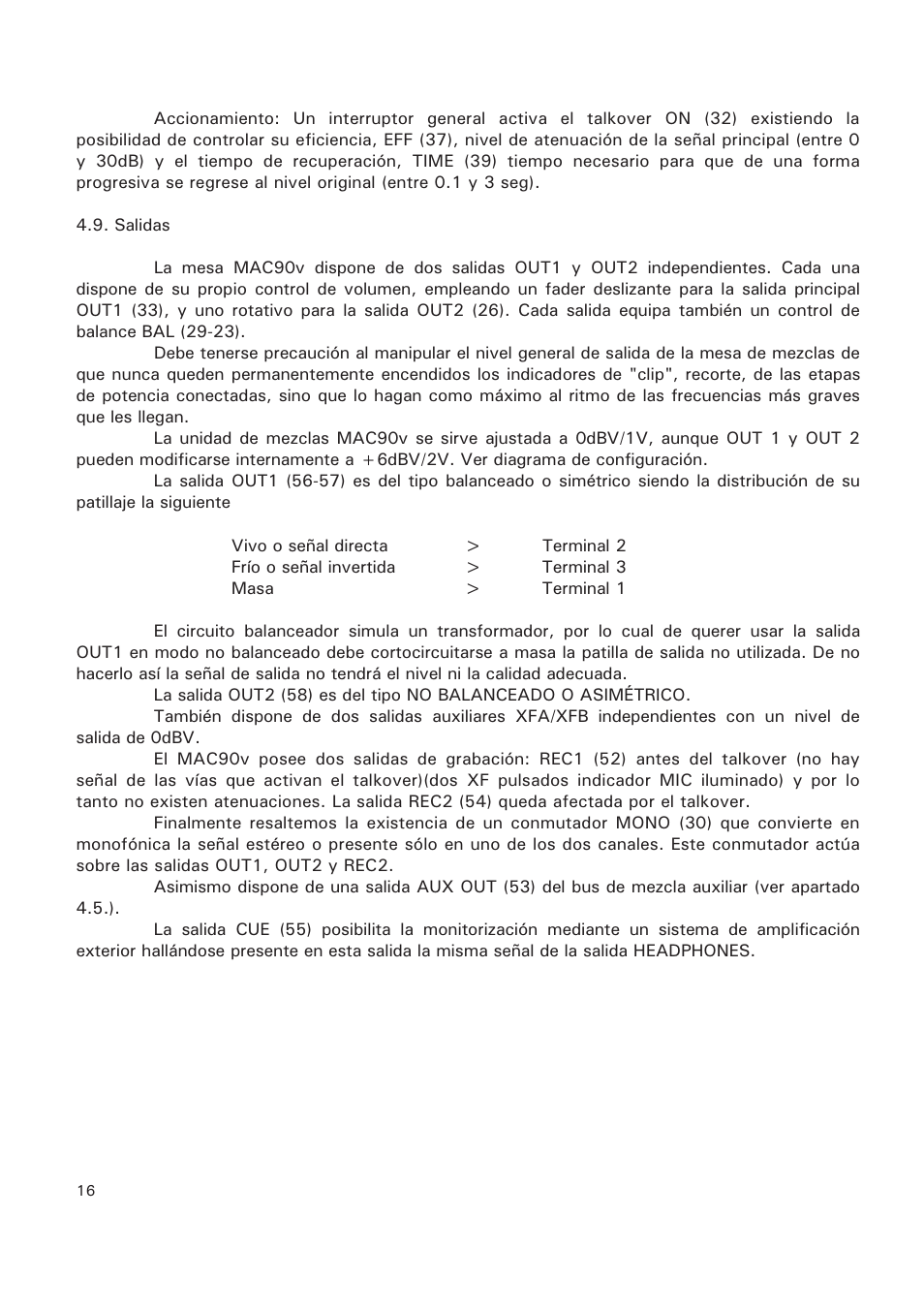 Ecler MAC90v User Manual | Page 16 / 42