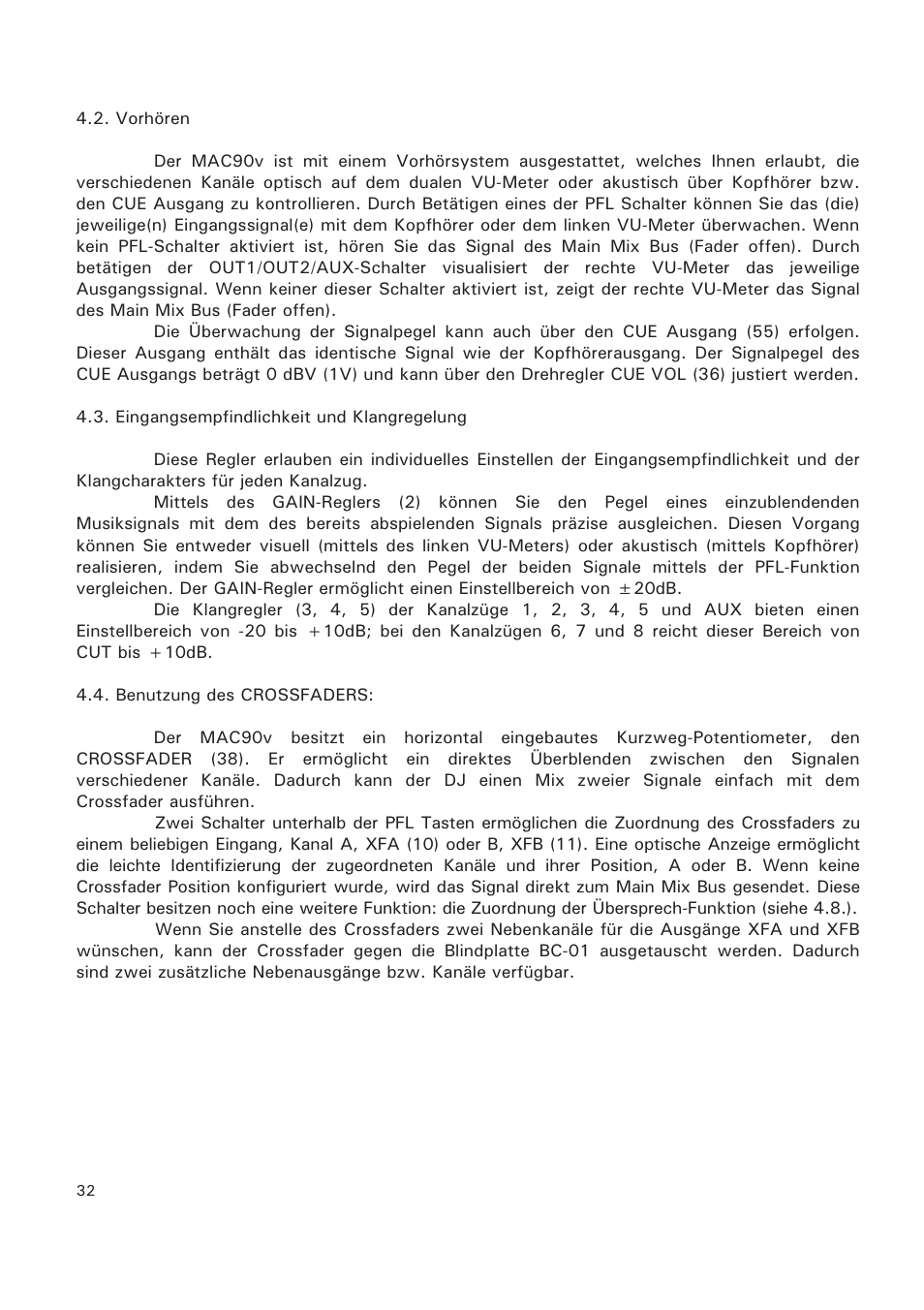 Ecler MAC90v User Manual | Page 32 / 42