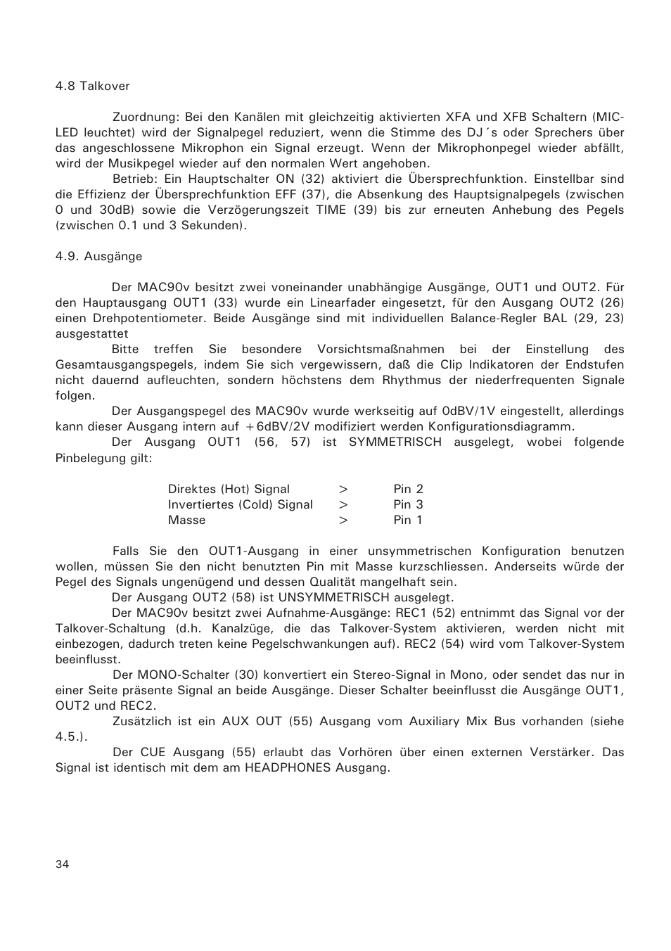 Ecler MAC90v User Manual | Page 34 / 42