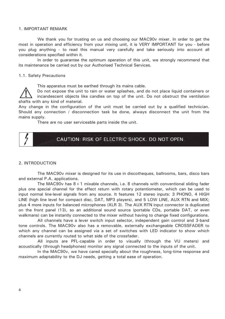 Ecler MAC90v User Manual | Page 4 / 42