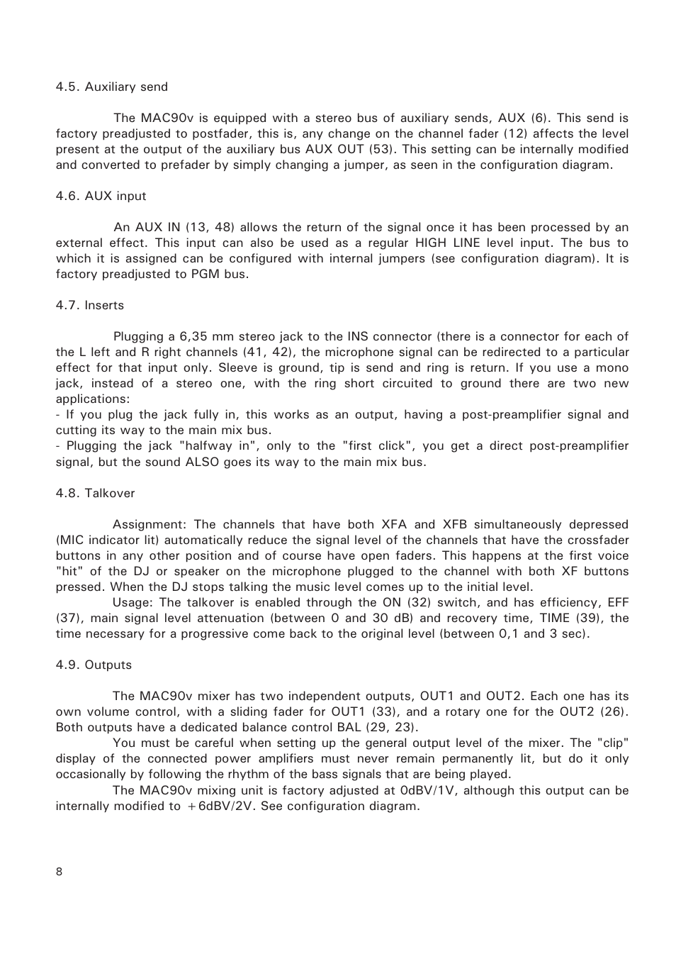 Ecler MAC90v User Manual | Page 8 / 42