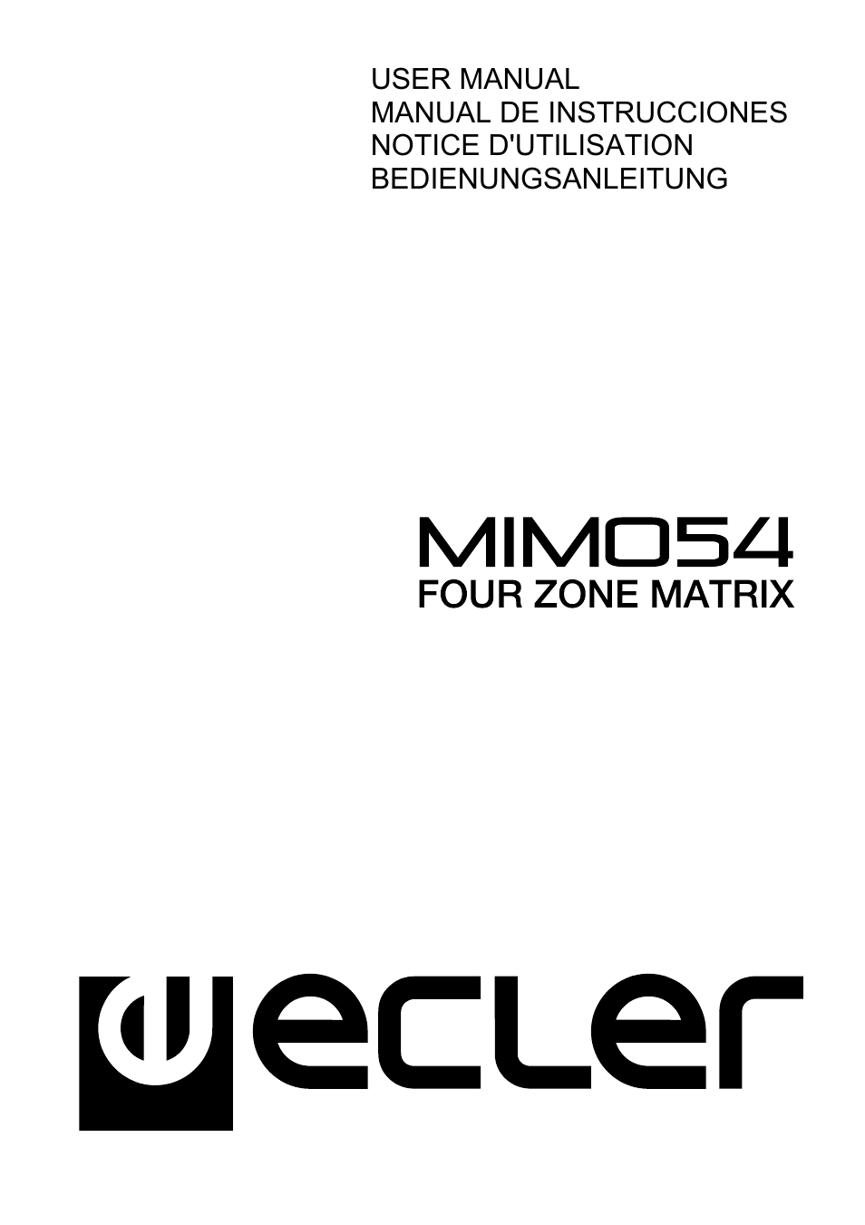 Ecler MIMO 54 User Manual | 44 pages