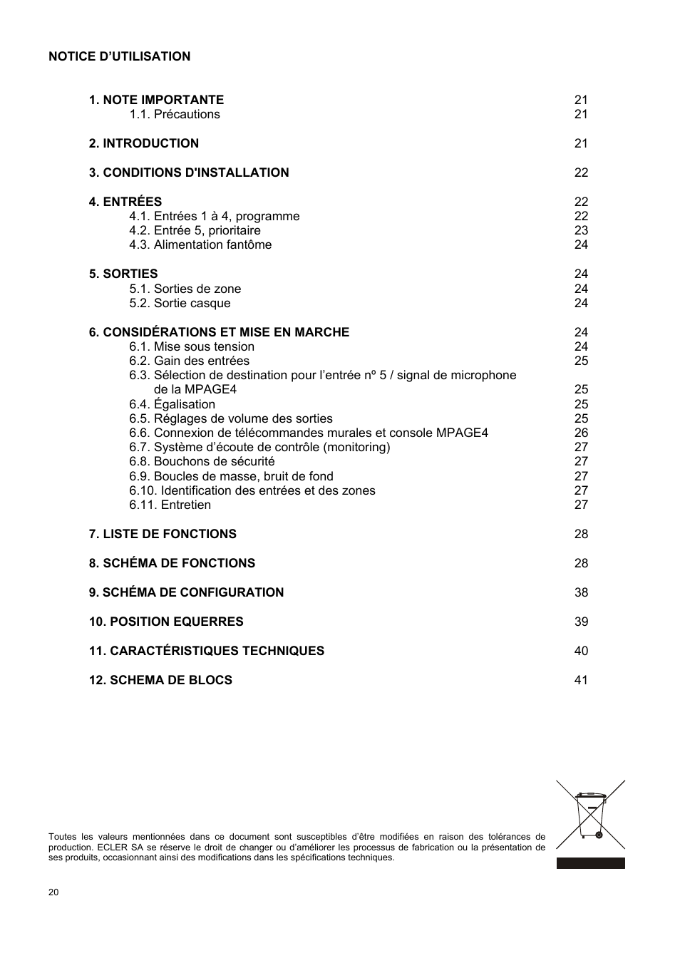 Ecler MIMO 54 User Manual | Page 20 / 44