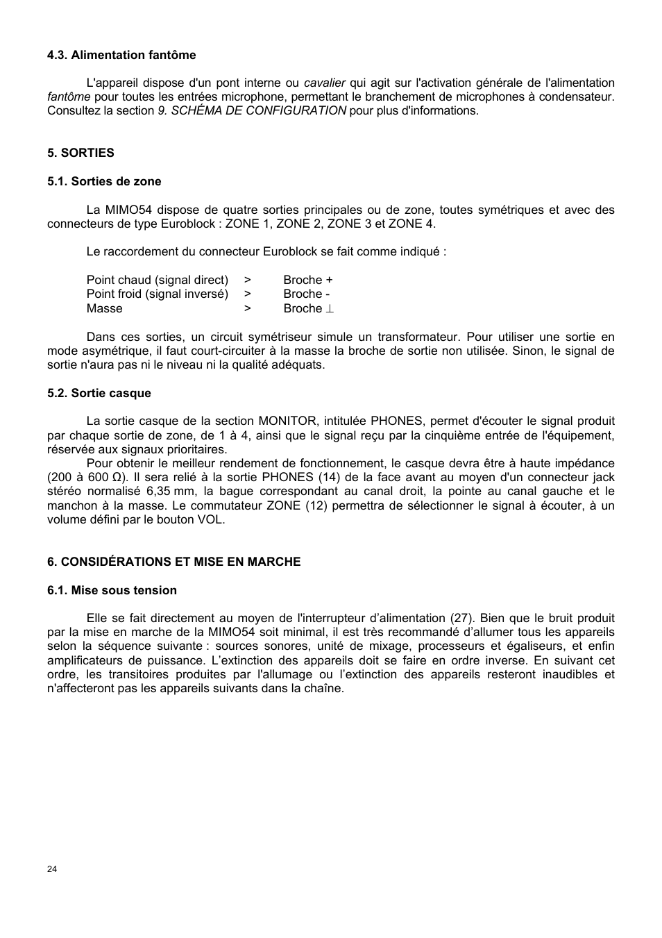 Ecler MIMO 54 User Manual | Page 24 / 44