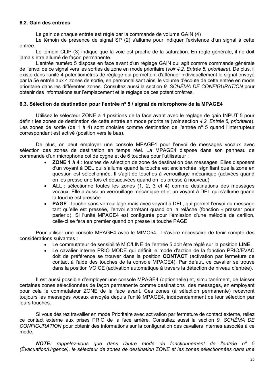 Ecler MIMO 54 User Manual | Page 25 / 44