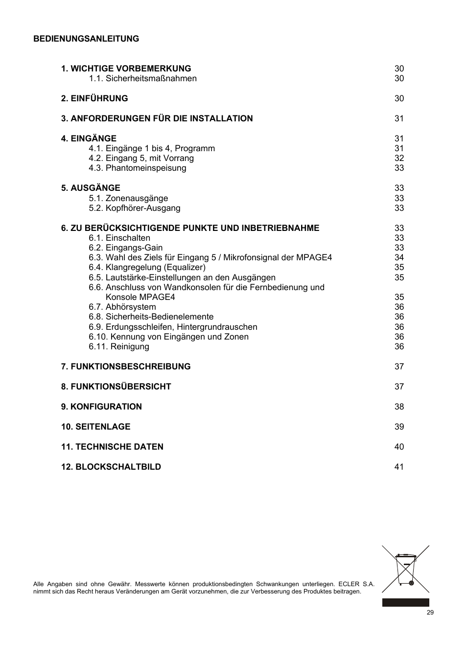 Ecler MIMO 54 User Manual | Page 29 / 44