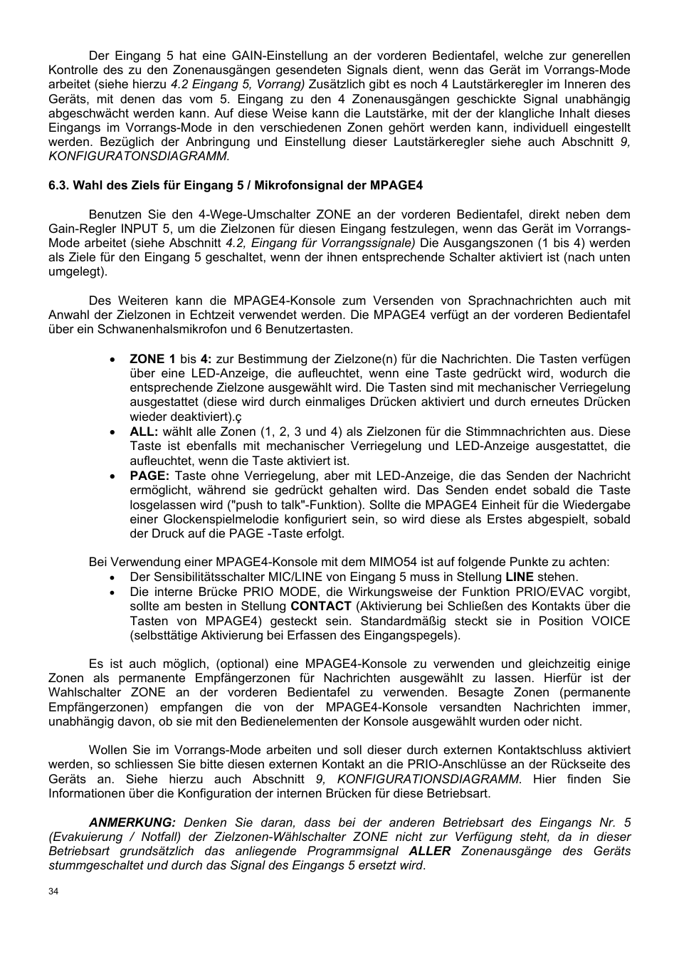 Ecler MIMO 54 User Manual | Page 34 / 44