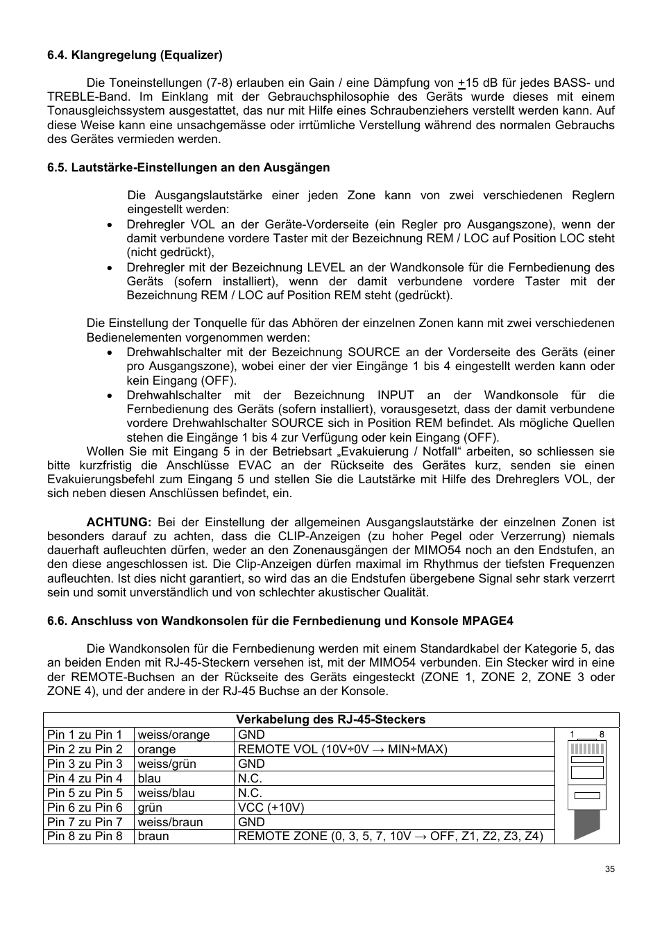 Ecler MIMO 54 User Manual | Page 35 / 44