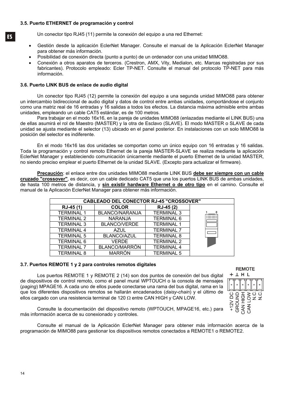 Ecler MIMO 88 User Manual | Page 14 / 40