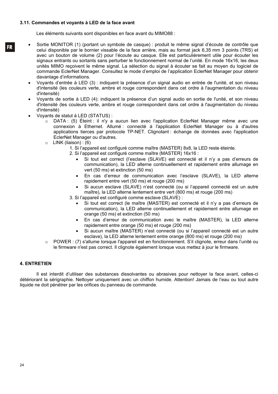 Ecler MIMO 88 User Manual | Page 24 / 40