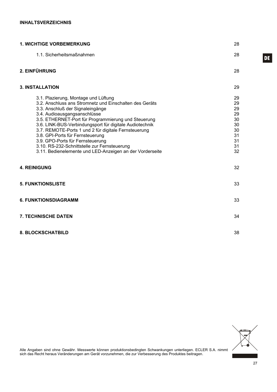 Ecler MIMO 88 User Manual | Page 27 / 40