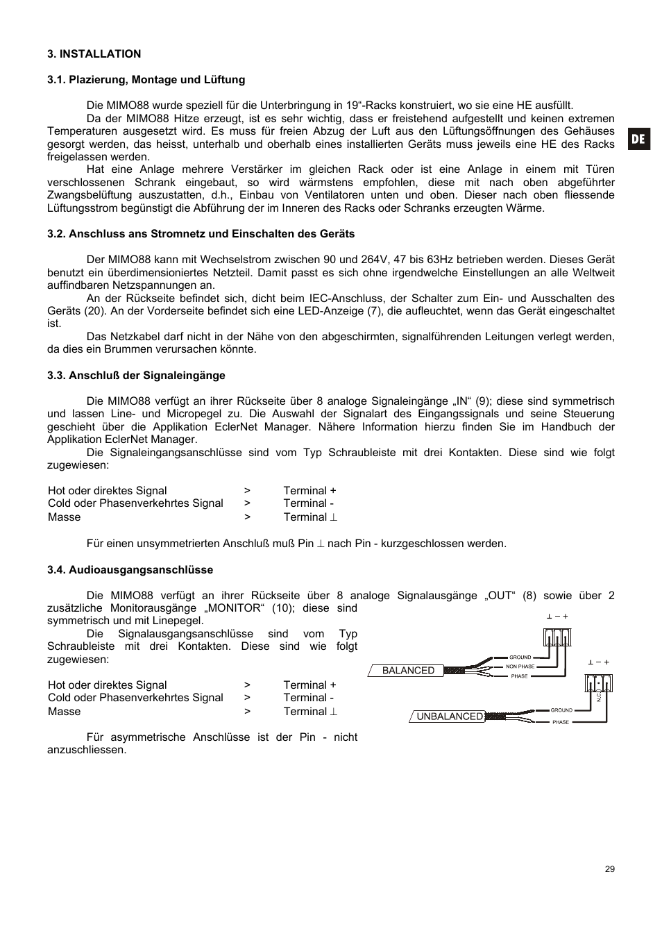 Ecler MIMO 88 User Manual | Page 29 / 40