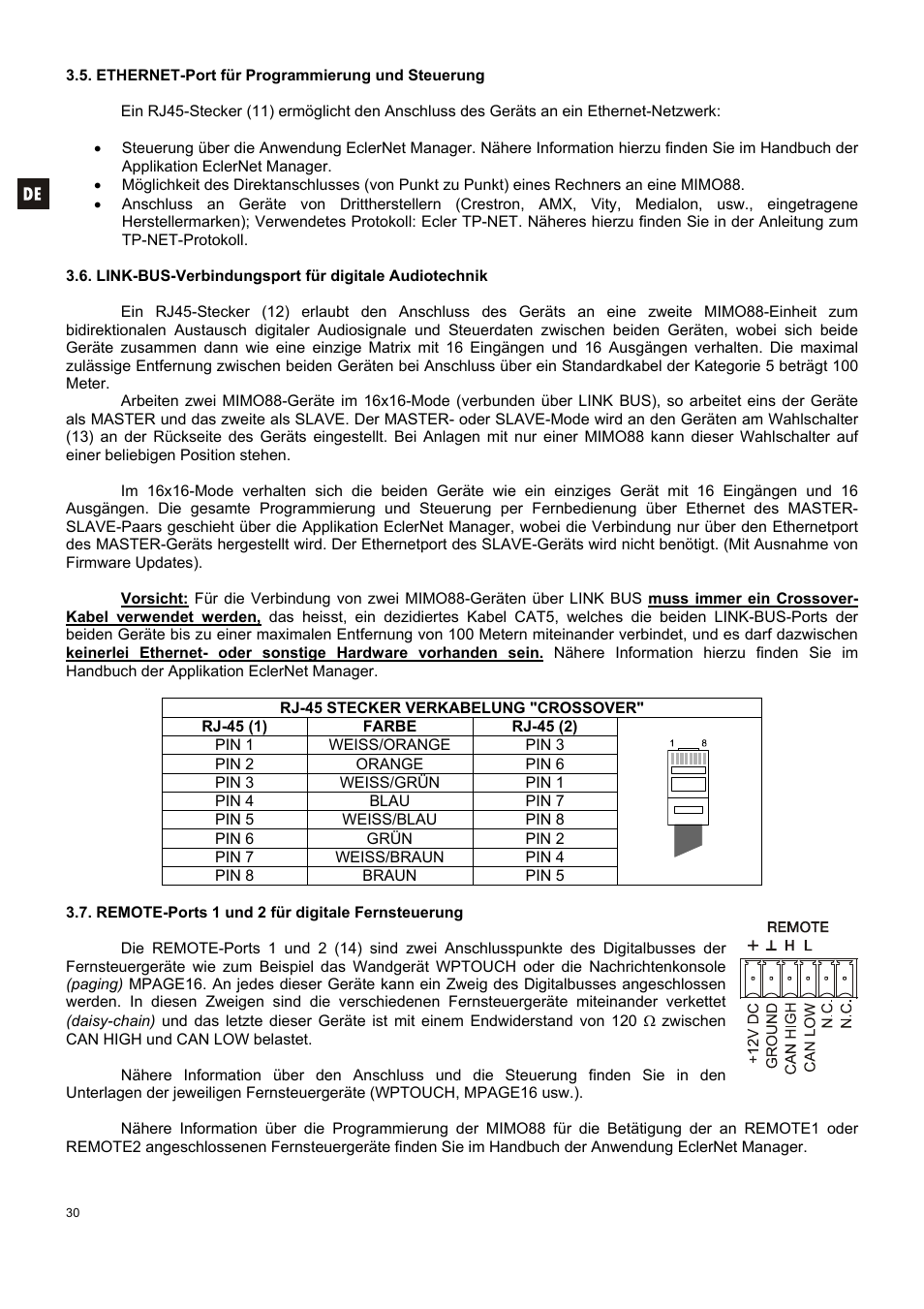 Ecler MIMO 88 User Manual | Page 30 / 40