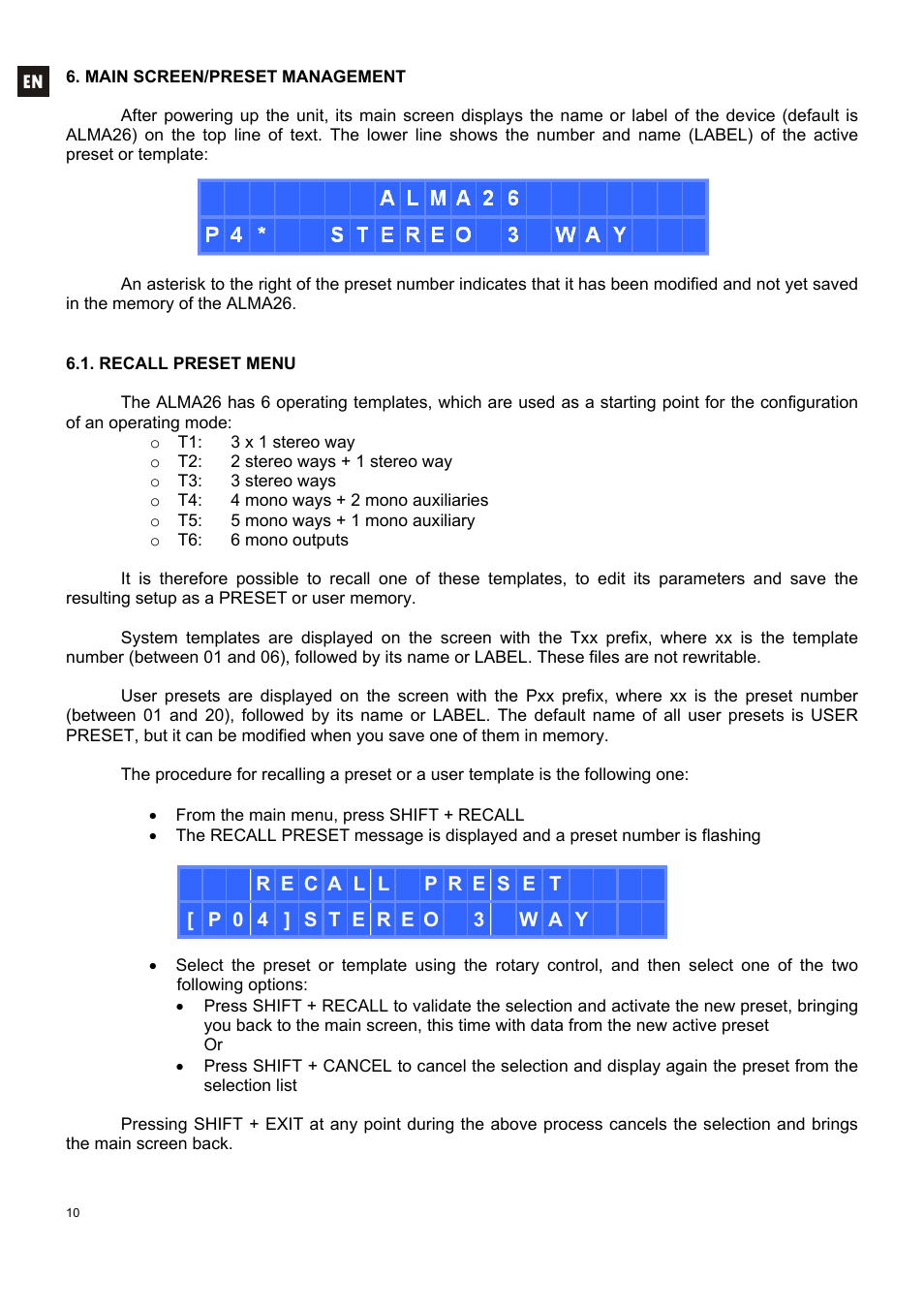 Ecler ALMA26 User Manual | Page 10 / 82