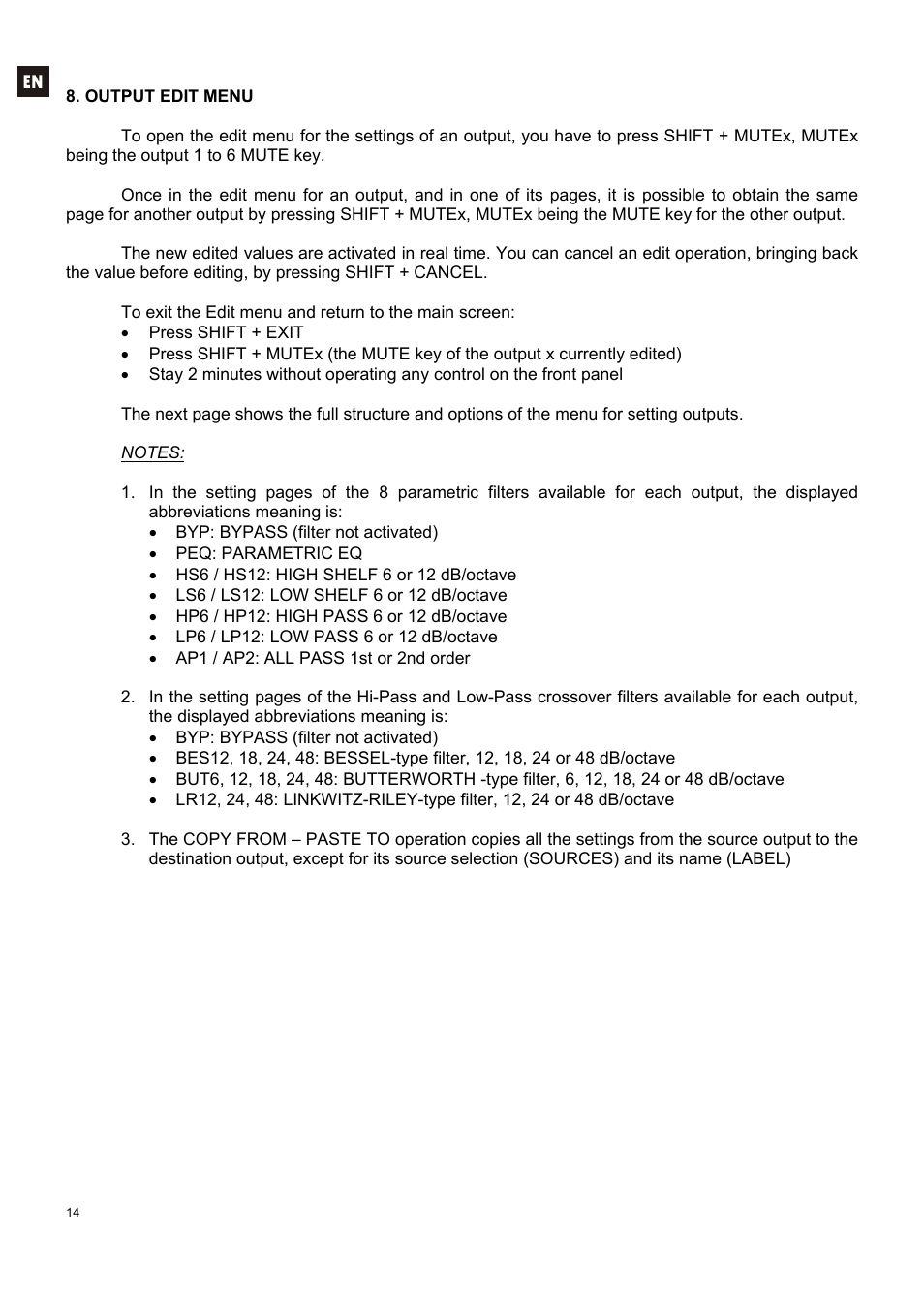 Ecler ALMA26 User Manual | Page 14 / 82