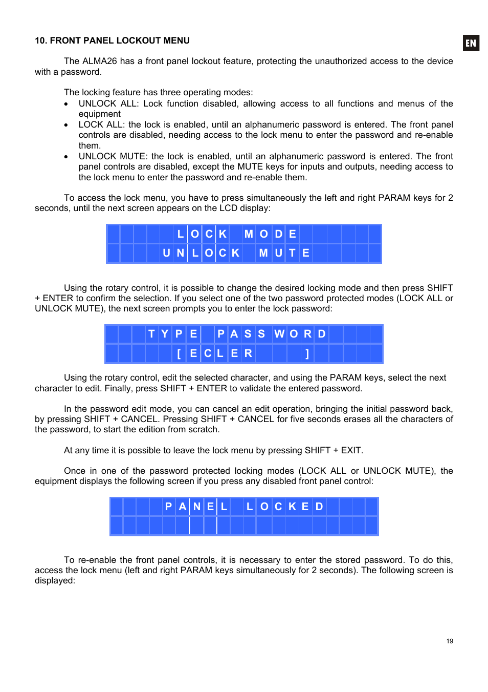 Ecler ALMA26 User Manual | Page 19 / 82