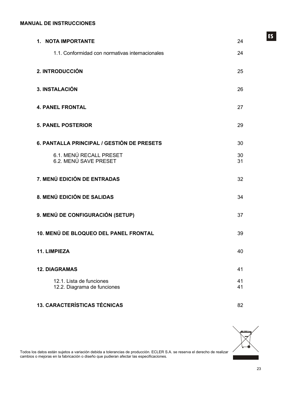 Ecler ALMA26 User Manual | Page 23 / 82