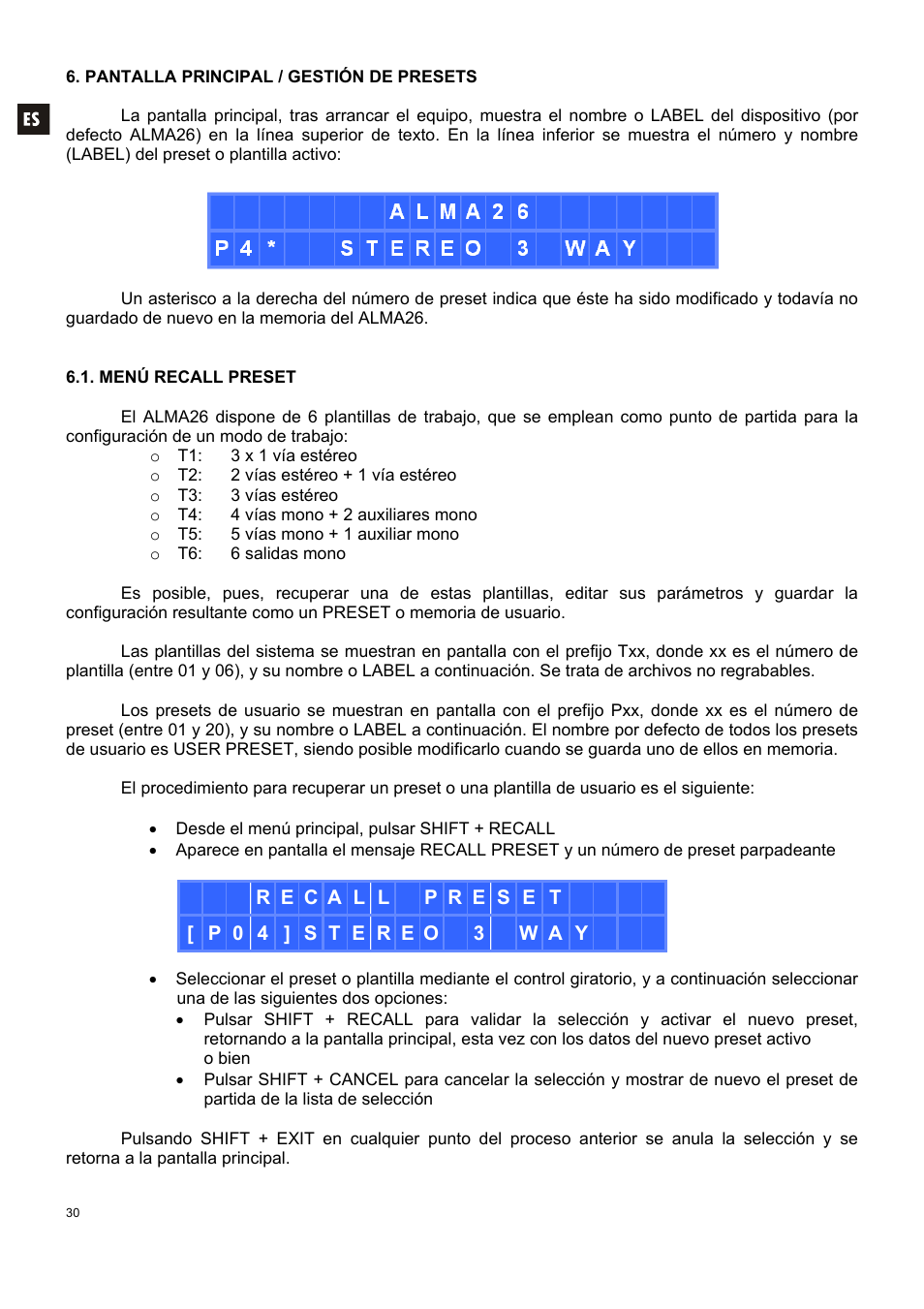 Ecler ALMA26 User Manual | Page 30 / 82