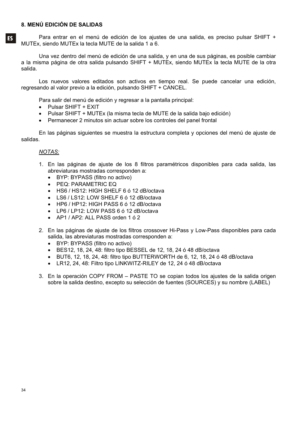 Ecler ALMA26 User Manual | Page 34 / 82