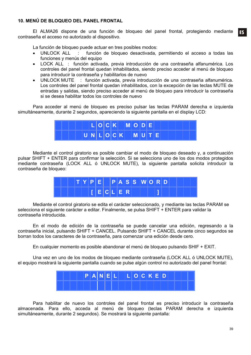 Ecler ALMA26 User Manual | Page 39 / 82