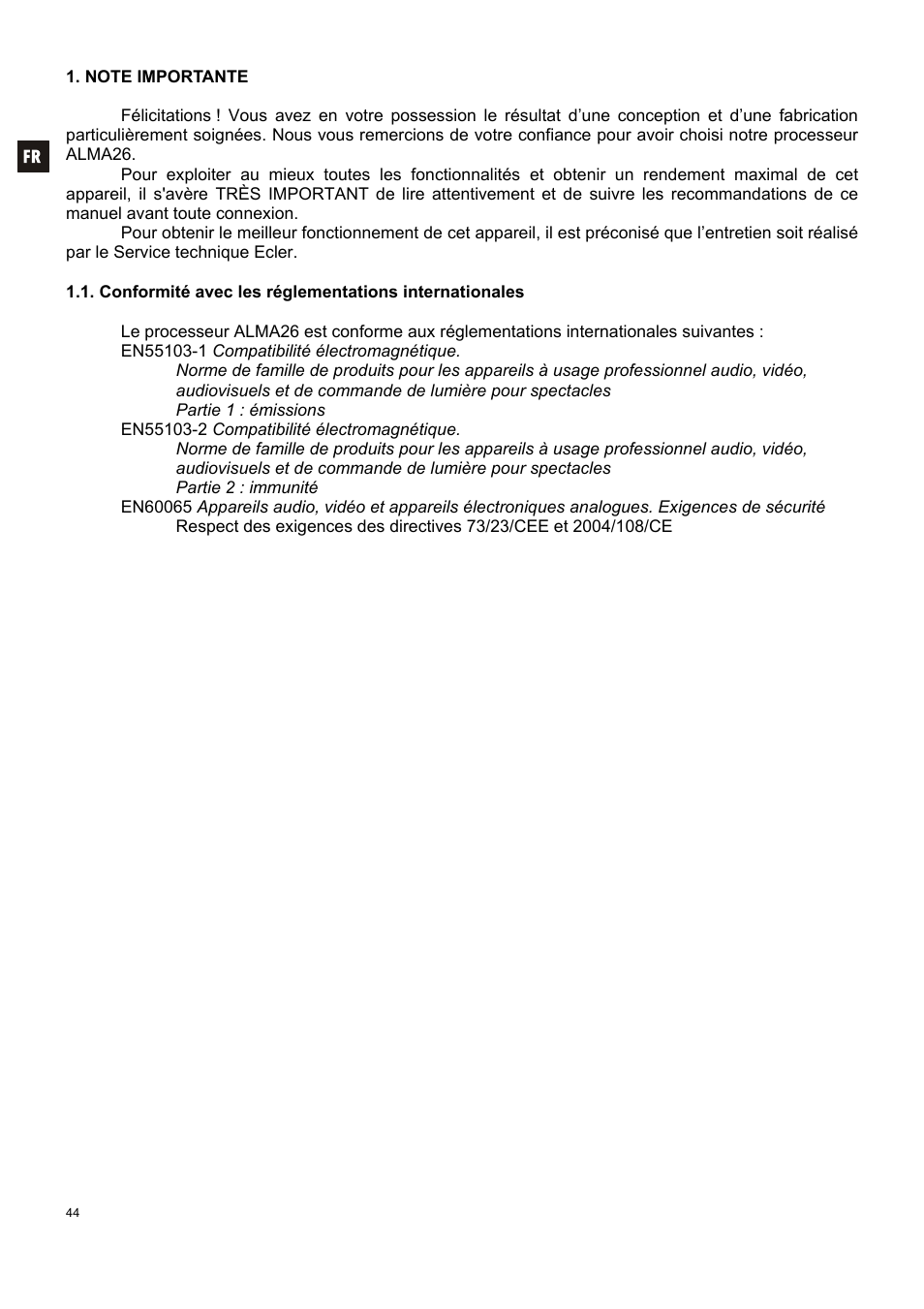 Ecler ALMA26 User Manual | Page 44 / 82