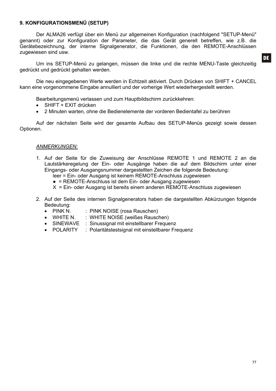 Ecler ALMA26 User Manual | Page 77 / 82