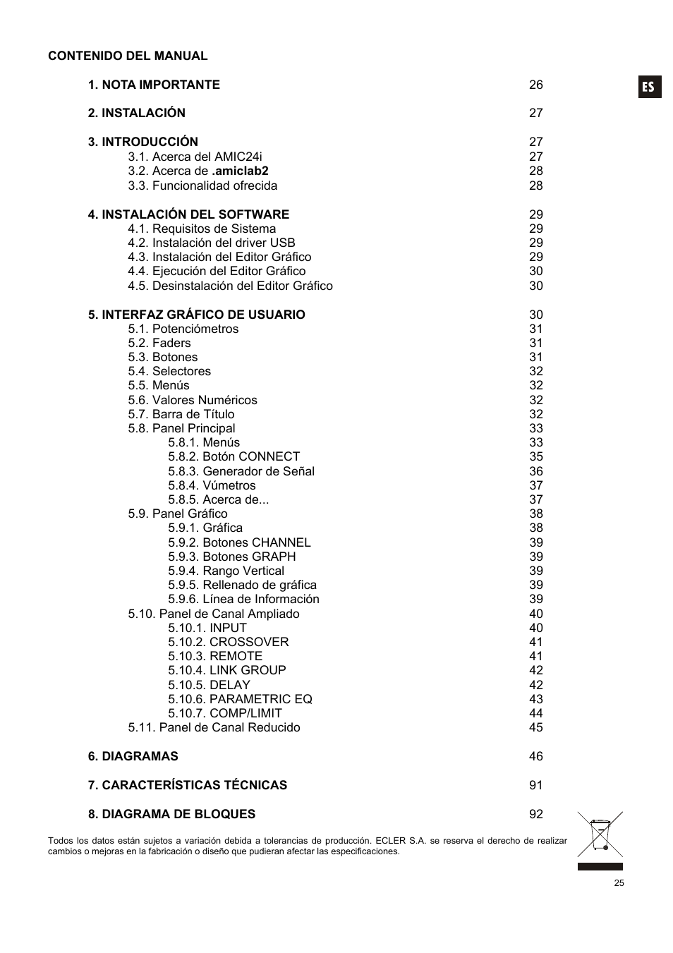 Ecler AMIC24I User Manual | Page 25 / 92