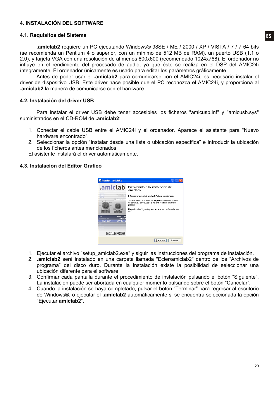 Ecler AMIC24I User Manual | Page 29 / 92