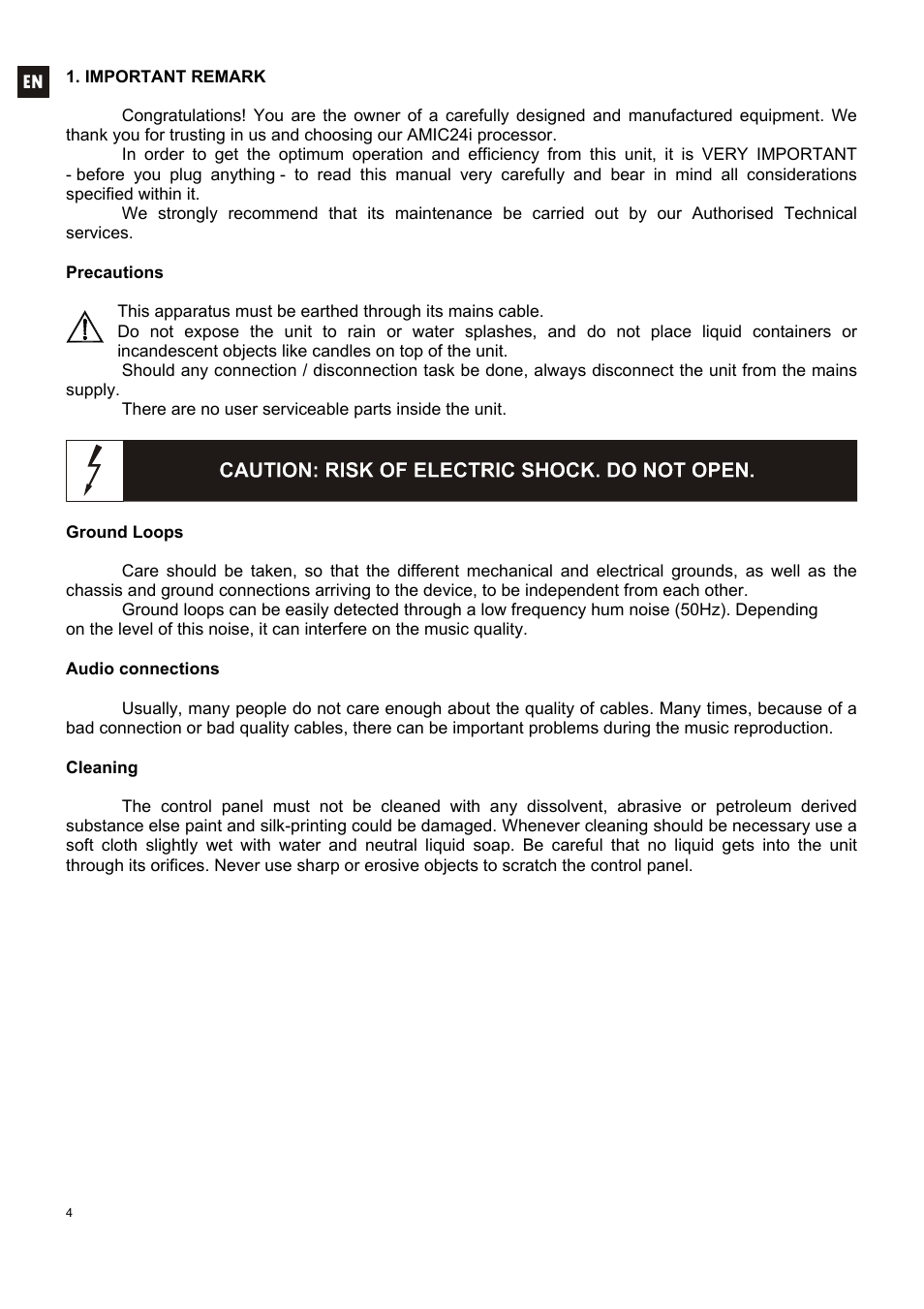 Ecler AMIC24I User Manual | Page 4 / 92