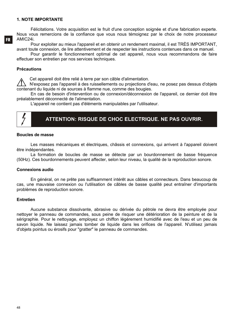 Ecler AMIC24I User Manual | Page 48 / 92