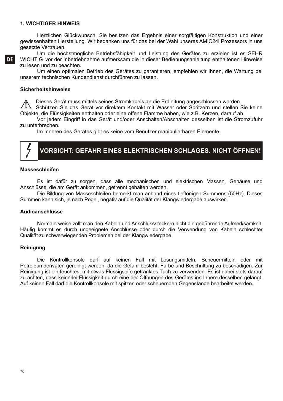 Ecler AMIC24I User Manual | Page 70 / 92