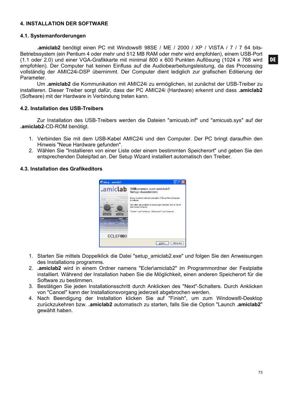 Ecler AMIC24I User Manual | Page 73 / 92