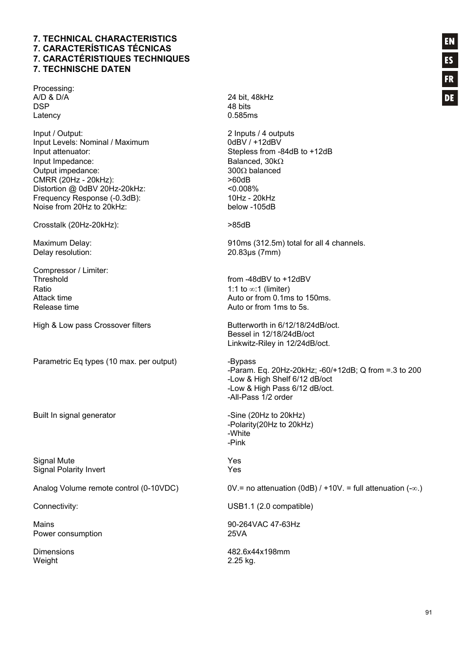 Ecler AMIC24I User Manual | Page 91 / 92